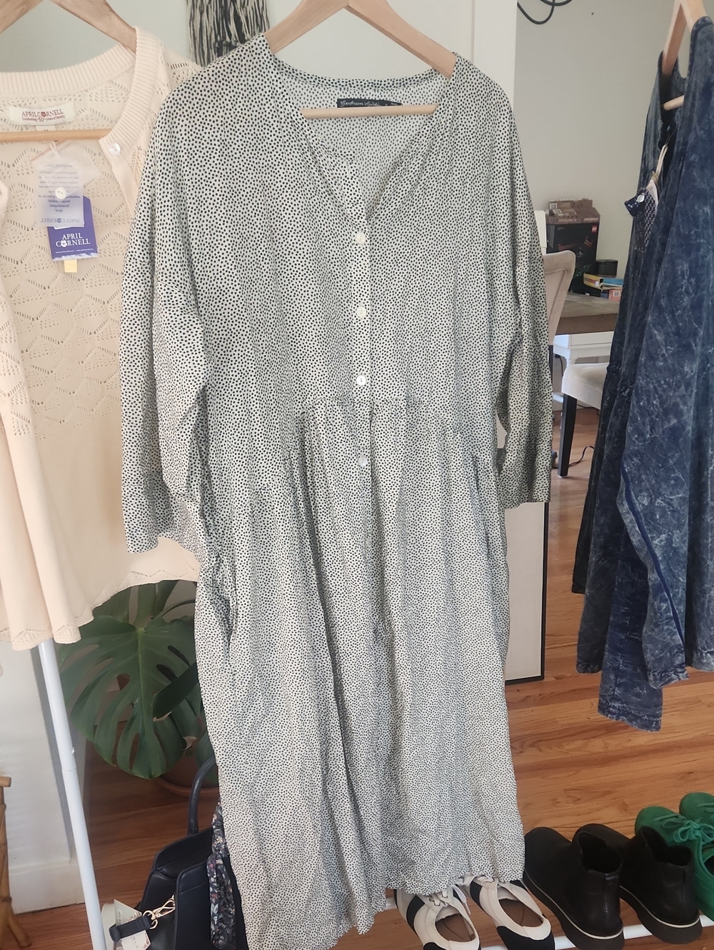 Gudrun Sjoden Midi Dot Dress Small